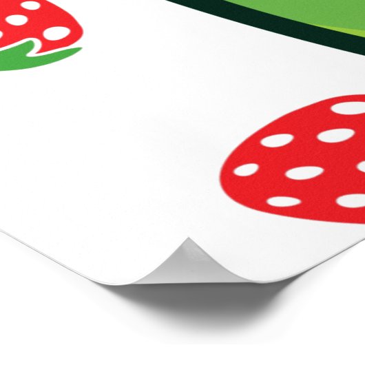 Kawaii Strawberry Frog Poster (Ecke)