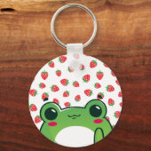 Kawaii Strawberry Frog Schlüsselanhänger (Vorderseite)