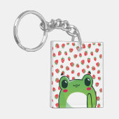 Kawaii Strawberry Frog Schlüsselanhänger (Vorderseite links)