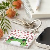 Kawaii Strawberry Frog Schlüsselanhänger (Vorderseite rechts)
