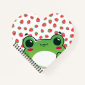 Kawaii Strawberry Frog Schürze Notizblock (Vorderseite)