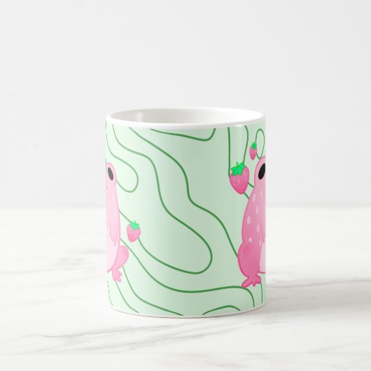 Kawaii Strawberry Frog Softcore Kaffeetasse (Mittel)