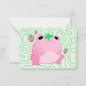 Kawaii Strawberry Frog Softcore Mitteilungskarte (Vorderseite)