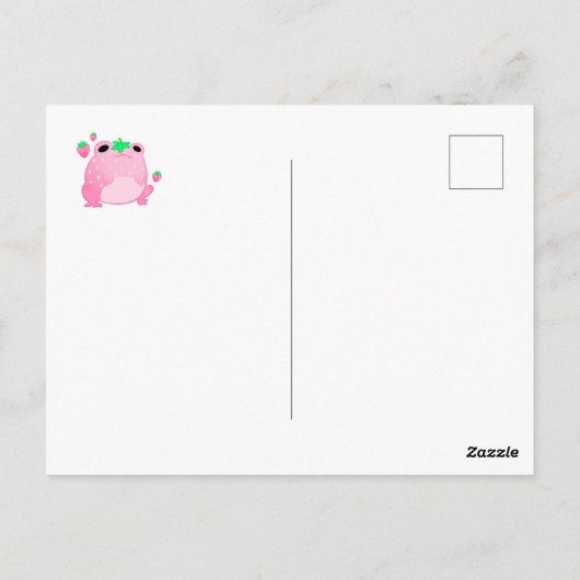 Kawaii Strawberry Frog Softcore Postcard Postkarte (Rückseite)