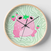 Kawaii Strawberry Frog Softcore Uhr (Vorderseite)
