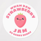 Kawaii Strawberry Jam Etiketten (Design 2)