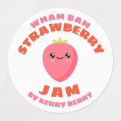 Kawaii Strawberry Jam Etiketten (Design 1)