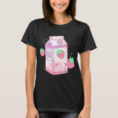 Kawaii Strawberry Milk Aesthetic Design T-Shirt (Vorderseite)
