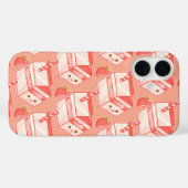 Kawaii Strawberry Milk Carton - Cute Aesthetic Art Case-Mate iPhone Hülle (Rückseite (Horizontal))
