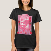 Kawaii Strawberry Milk Japanese Aesthetic T-Shirt (Vorderseite)
