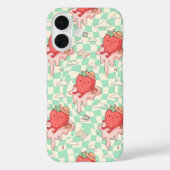 Kawaii Strawberry Picnic Pattern Case-Mate iPhone Hülle (Rückseite)