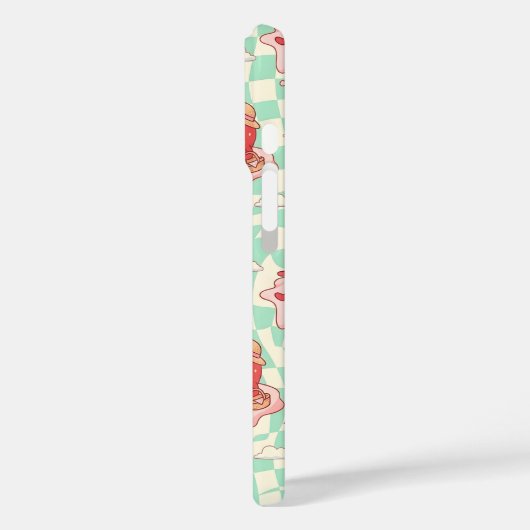 Kawaii Strawberry Picnic Pattern Case-Mate iPhone Hülle (Rückseite / Links)