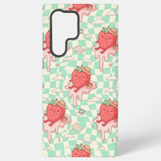 Kawaii Strawberry Picnic Pattern Samsung Galaxy Hülle