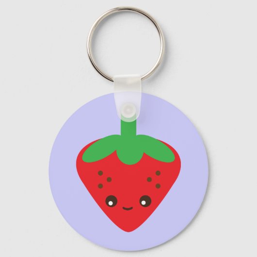 Kawaii Strawberry Schlüsselanhänger (Vorderseite)