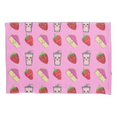 KAWAII STRAWBERRY UND CHEESECAKE KISSENBEZUG (Vorderseite)