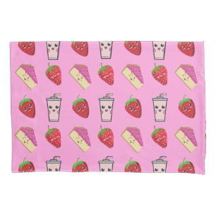 KAWAII STRAWBERRY UND CHEESECAKE KISSENBEZUG