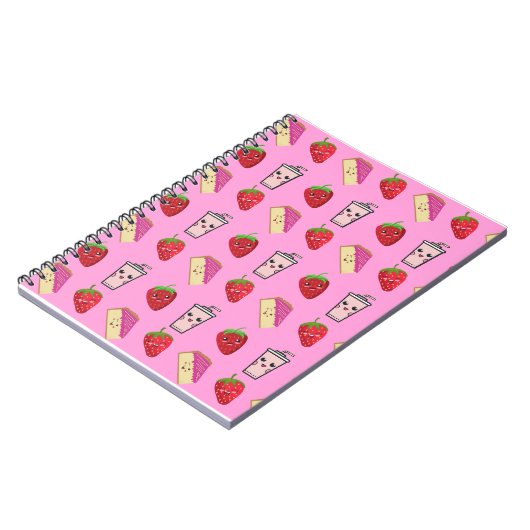 KAWAII STRAWBERRY UND CHEESECAKE NOTIZBLOCK (Linke Seite)