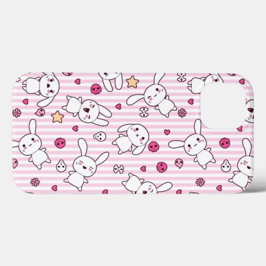 Kawaii-Streifen Case-Mate iPhone Hülle (Rückseite (Horizontal))