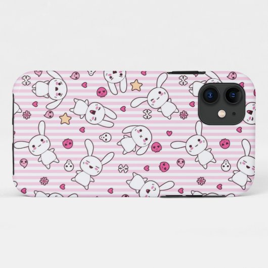 Kawaii-Streifen Case-Mate iPhone Hülle (Rückseite (Horizontal))
