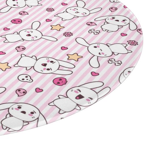 Kawaii-Streifen Schneidebrett (Ecke)
