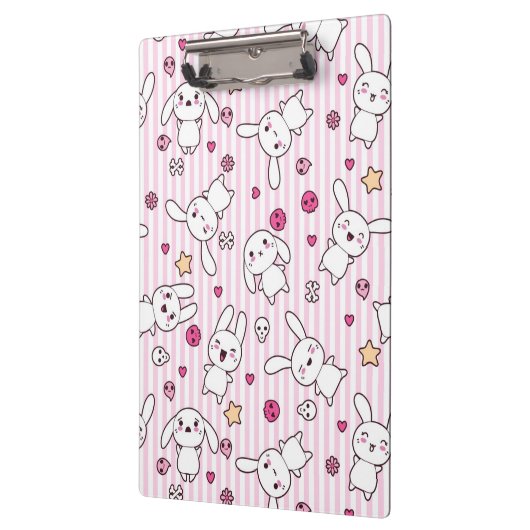 kawaii stripes Muster Klemmbrett (Links)