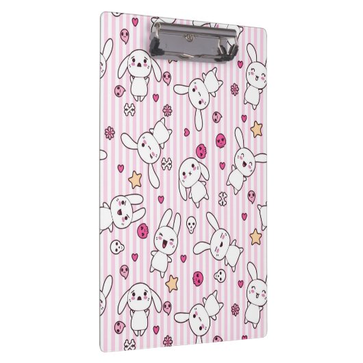 kawaii stripes Muster Klemmbrett (Rechts)