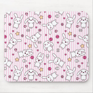 kawaii stripes Muster Mousepad