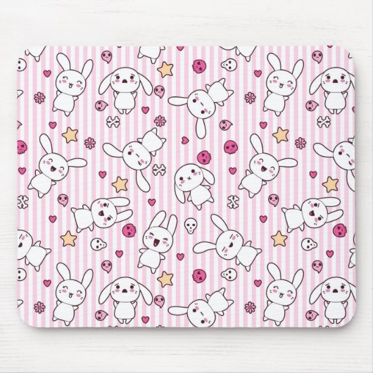 kawaii stripes Muster Mousepad (Vorne)