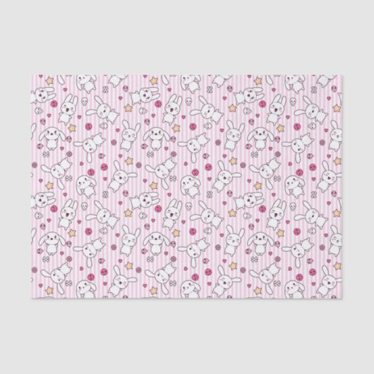 kawaii stripes Muster Seidenpapier (Vorderseite)