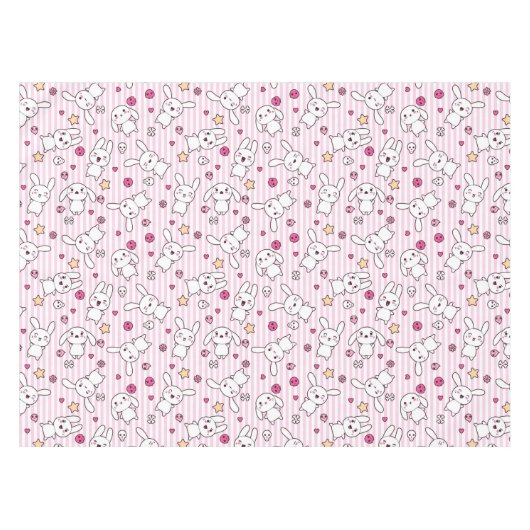 kawaii stripes Muster Tischdecke (Vorderseite (Horizontal))
