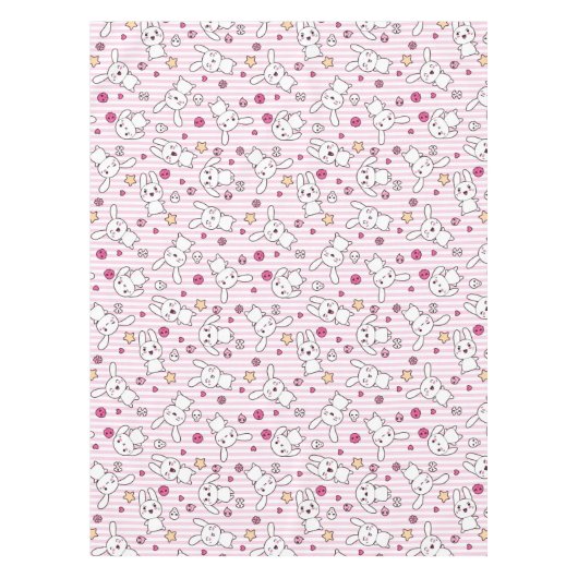 kawaii stripes Muster Tischdecke (Vorderseite)