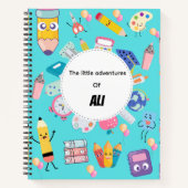 Kawaii Study Vibes Notebook von Kindern Notizblock (Vorderseite)
