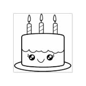 Kawaii Style Birthday Cake Gummistempel (Prägung)