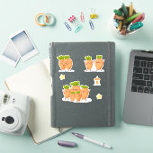 Kawaii-style lustige Karotten-Set Aufkleber (iPad Hülle)