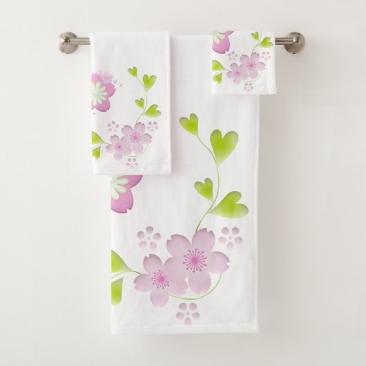 Kawaii Style Sakura Cherry Tree Blossom Badhandtuch Set (Insitu)
