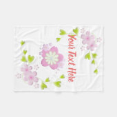 Kawaii Style Sakura Cherry Tree Blossom Fleecedecke (Vorderseite (Horizontal))