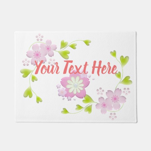 Kawaii Style Sakura Cherry Tree Blossom Fußmatte (Vorderseite)