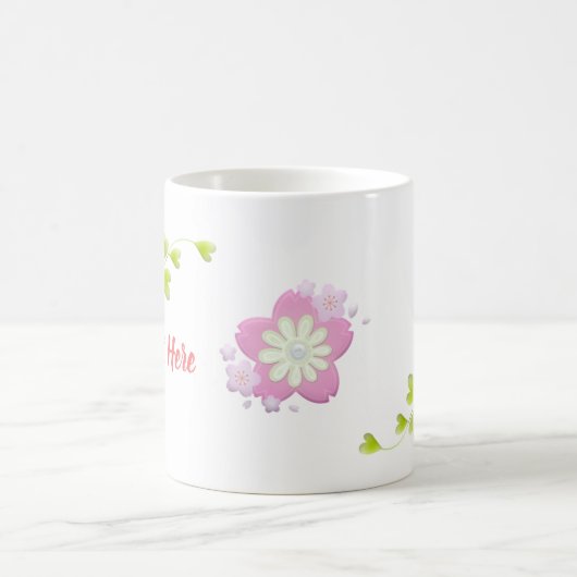 Kawaii Style Sakura Cherry Tree Blossom Kaffeetasse (Mittel)
