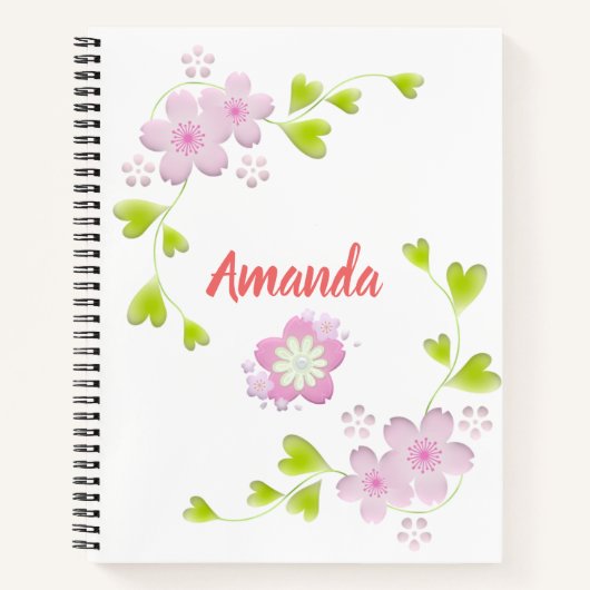 Kawaii Style Sakura Cherry Tree Blossom Notizblock (Vorderseite)