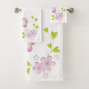 Kawaii Style Sakura Kirschbaum Blossom Badhandtuch Set