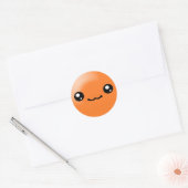 Kawaii Sugar Dots Orange Happy Face Sticker (Umschlag)