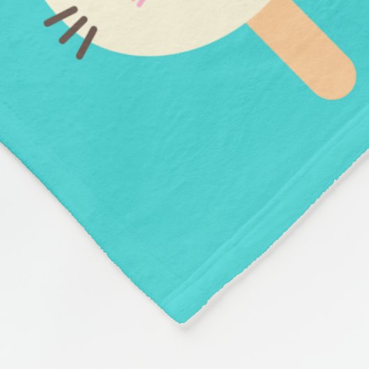 Kawaii Summer Ice Lolly Popsicle Cats Fleecedecke (Ecke)