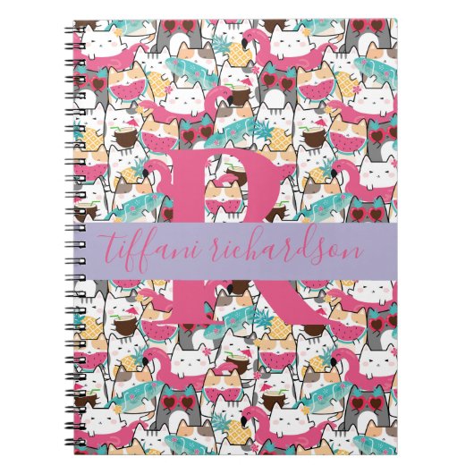 Kawaii Summer Niedlich Kitty Cats Notizblock (Vorderseite)