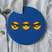 Kawaii Sun mit Sonnenbrillen Happy Emoji Faces Button (Beispiel)