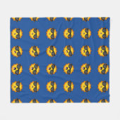 Kawaii Sun mit Sonnenbrillen Happy Emoji Faces Fleecedecke (Vorderseite (Horizontal))