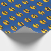 Kawaii Sun mit Sonnenbrillen Happy Emoji Faces Geschenkpapier (Ecke)