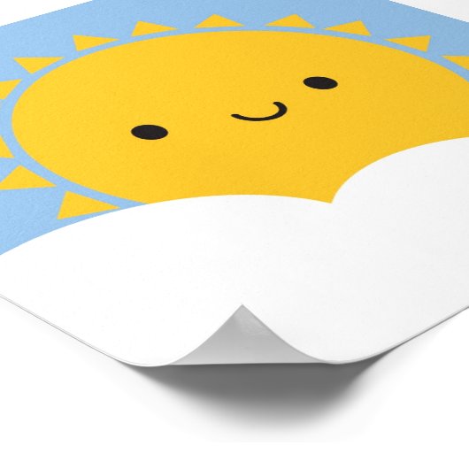Kawaii Sun Poster (Ecke)