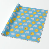 Kawaii Sun & Rain Geschenkpapier (Ungerollt)