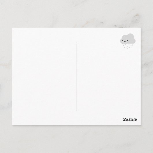 Kawaii Sun & Rain Postkarte (Rückseite)