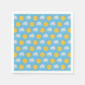 Kawaii Sun & Rain Serviette (Vorderseite)